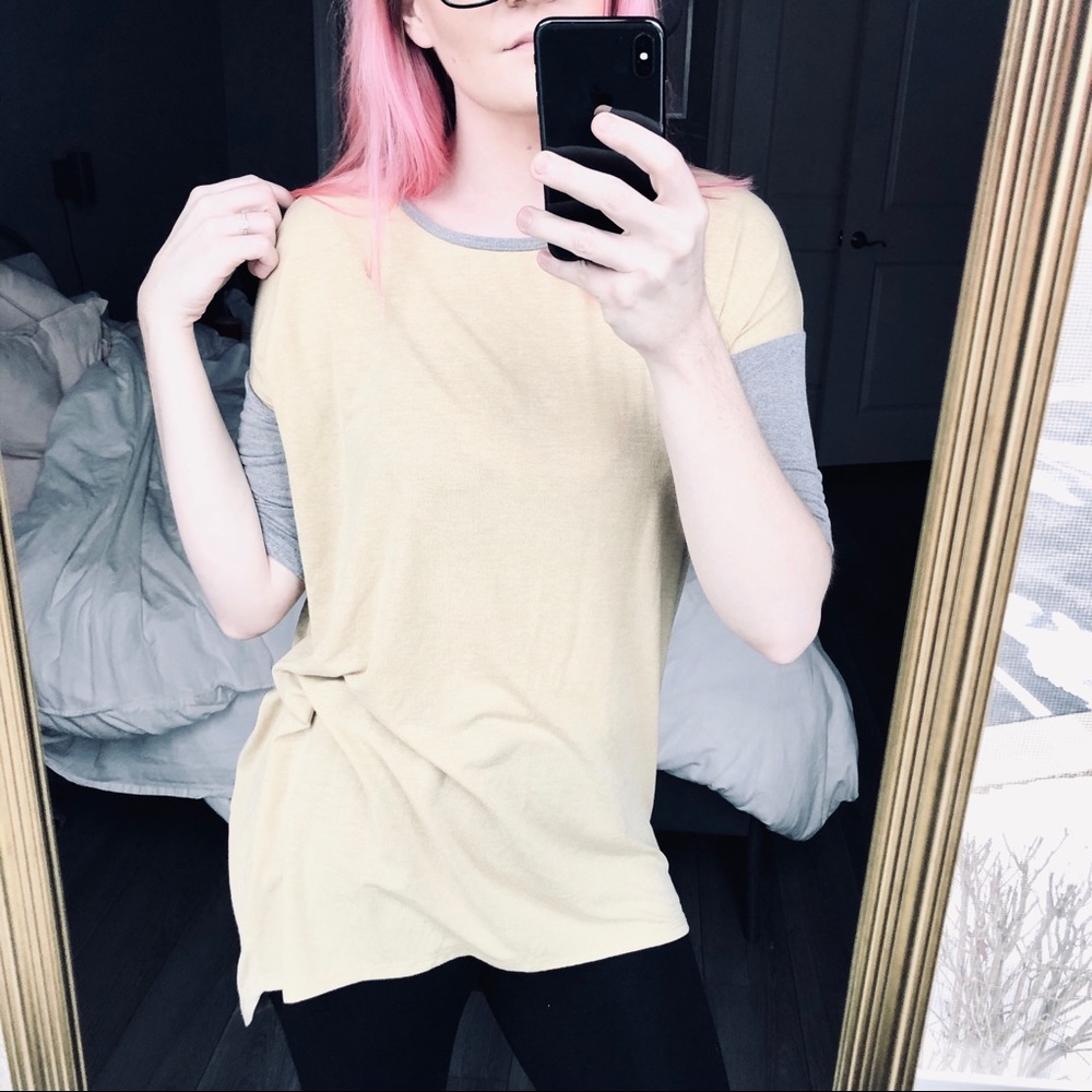 LuLaRoe Color-block Lemonade Tunic